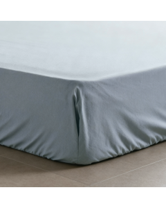 Drap housse coton bio percale &ndash; Gris &ndash; plusieurs tailles disponibles &agrave; partir de 