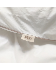 Housse de duvet en coton biologique – Blanc avec une bordure beige