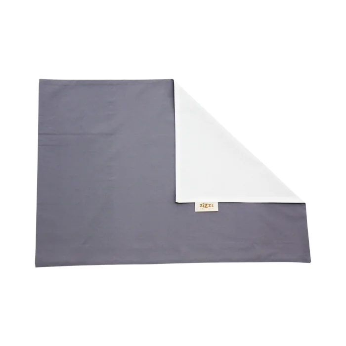 Taie d’oreiller – Blanc & Gris – Percale Bio – à partir de 
