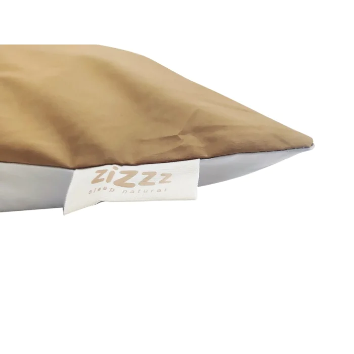 Taie d’oreiller en percale – 65x100cm – Blanc & Moutarde
