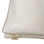  Taie d’oreiller en coton Percale bio – Blanc avec une bordure beige  thumbnail