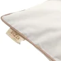  Taie d’oreiller en coton Percale bio – Blanc avec une bordure beige  thumbnail